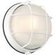 Nauticus Round Dual Mount 1 Light 10 inch White Outdoor Wall Sconce