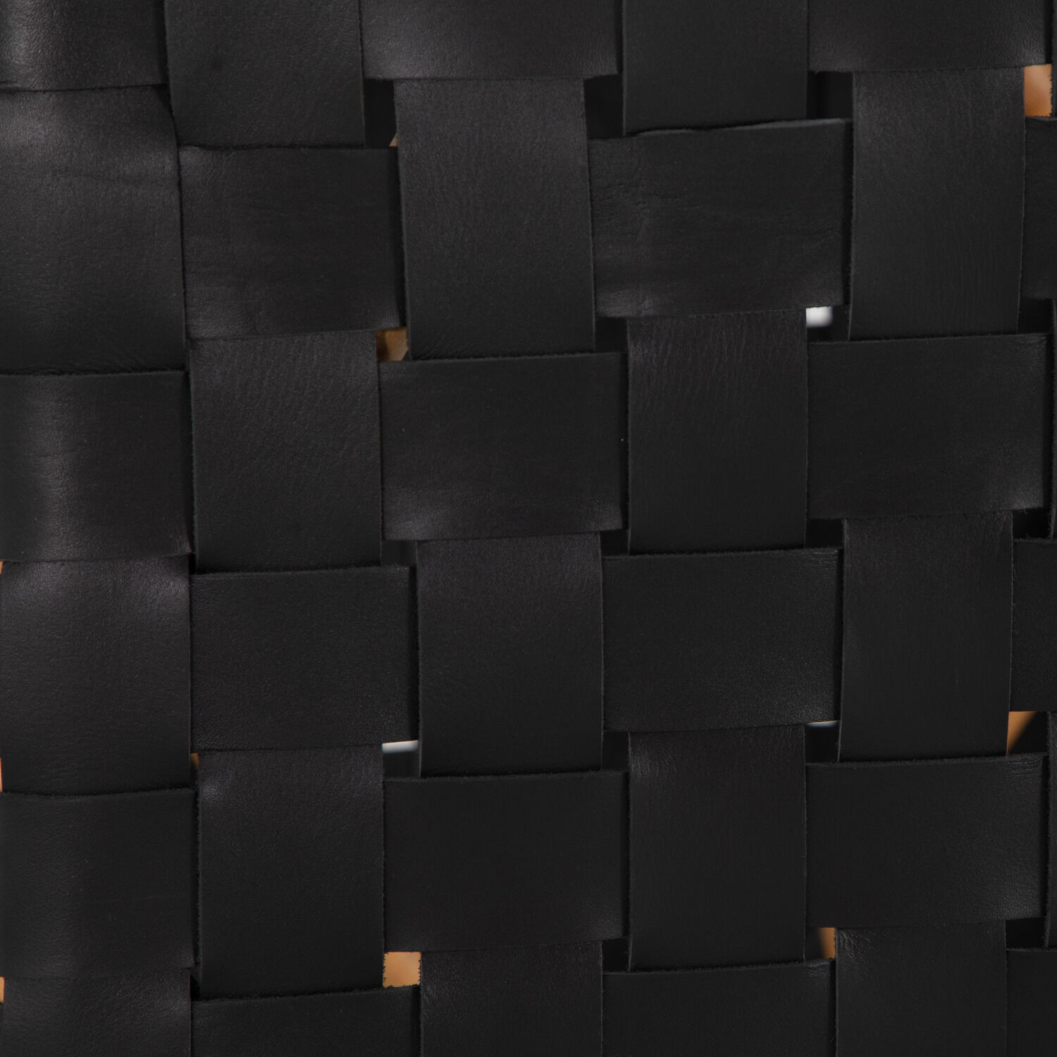 Dover 19.75 inch Natural Rattan / Black Leather Ottomans Stool