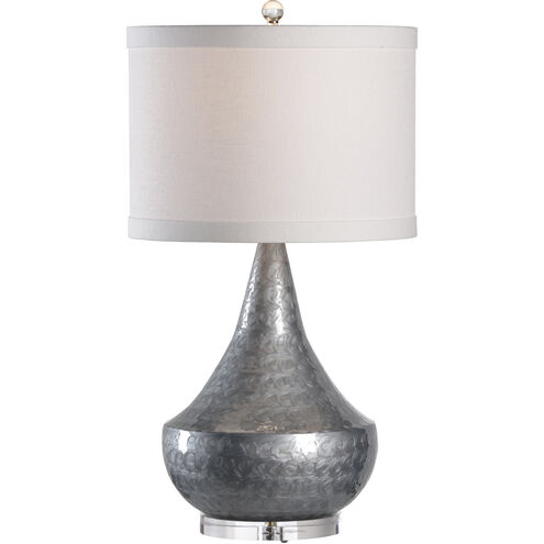 MarketPlace 29 inch 100 watt Flannel Gray Enamel Table Lamp Portable Light