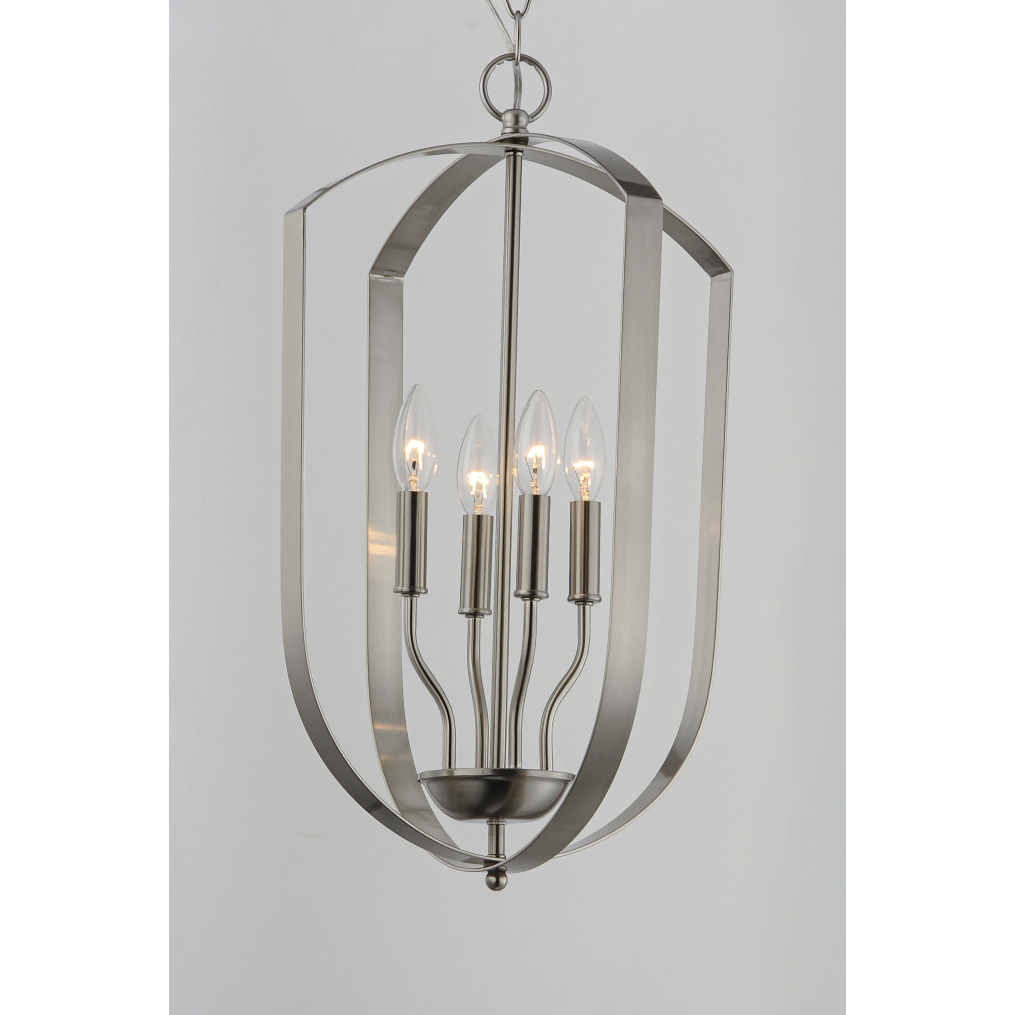 Provident 4 Light 15 inch Satin Nickel Chandelier Ceiling Light