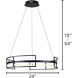 Amora LED 24 inch Black Chandelier Ceiling Light