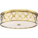 ML LED 20 inch Liberty Gold Flush Mount Ceiling Light