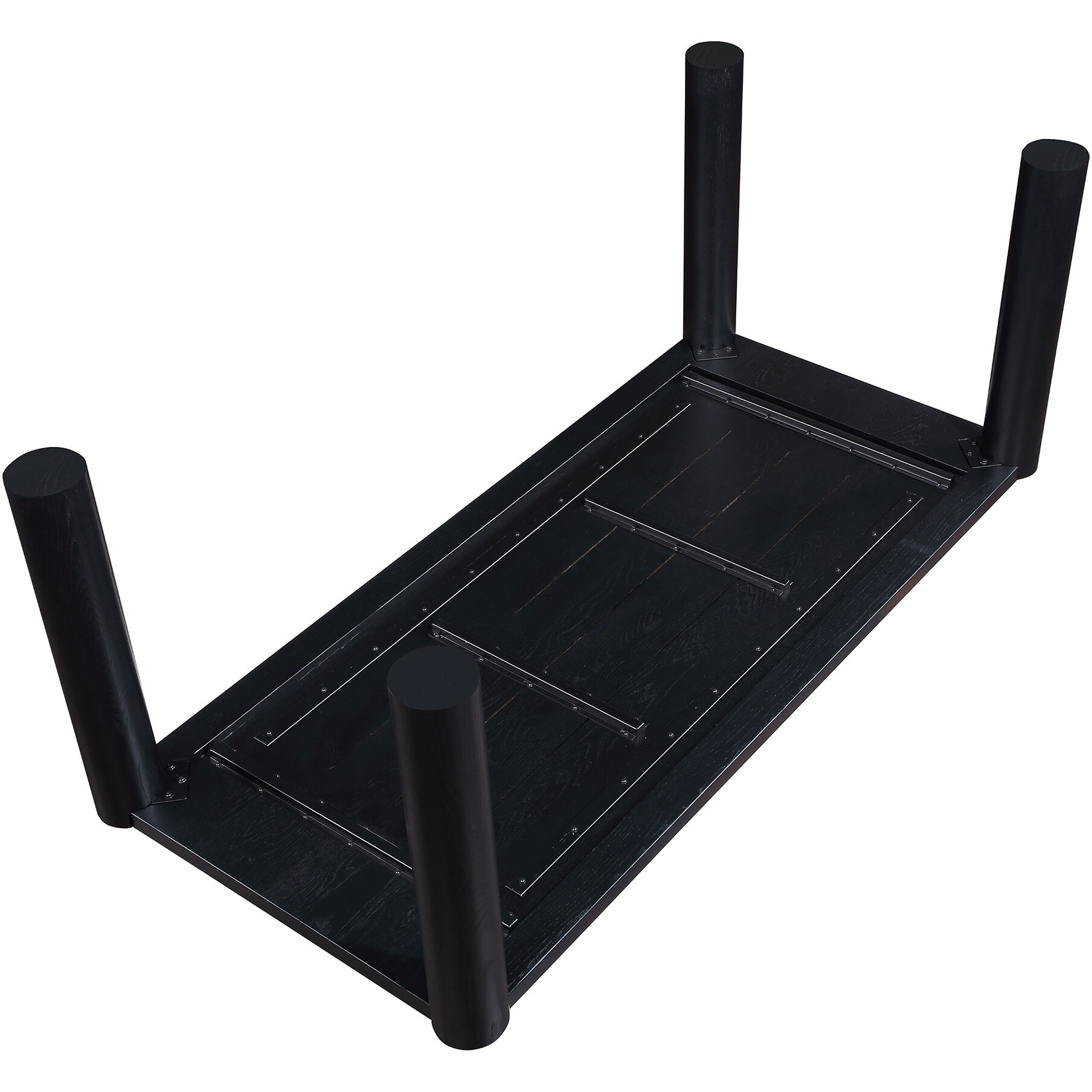 Post 76 X 36 inch Black Dining Table, Small