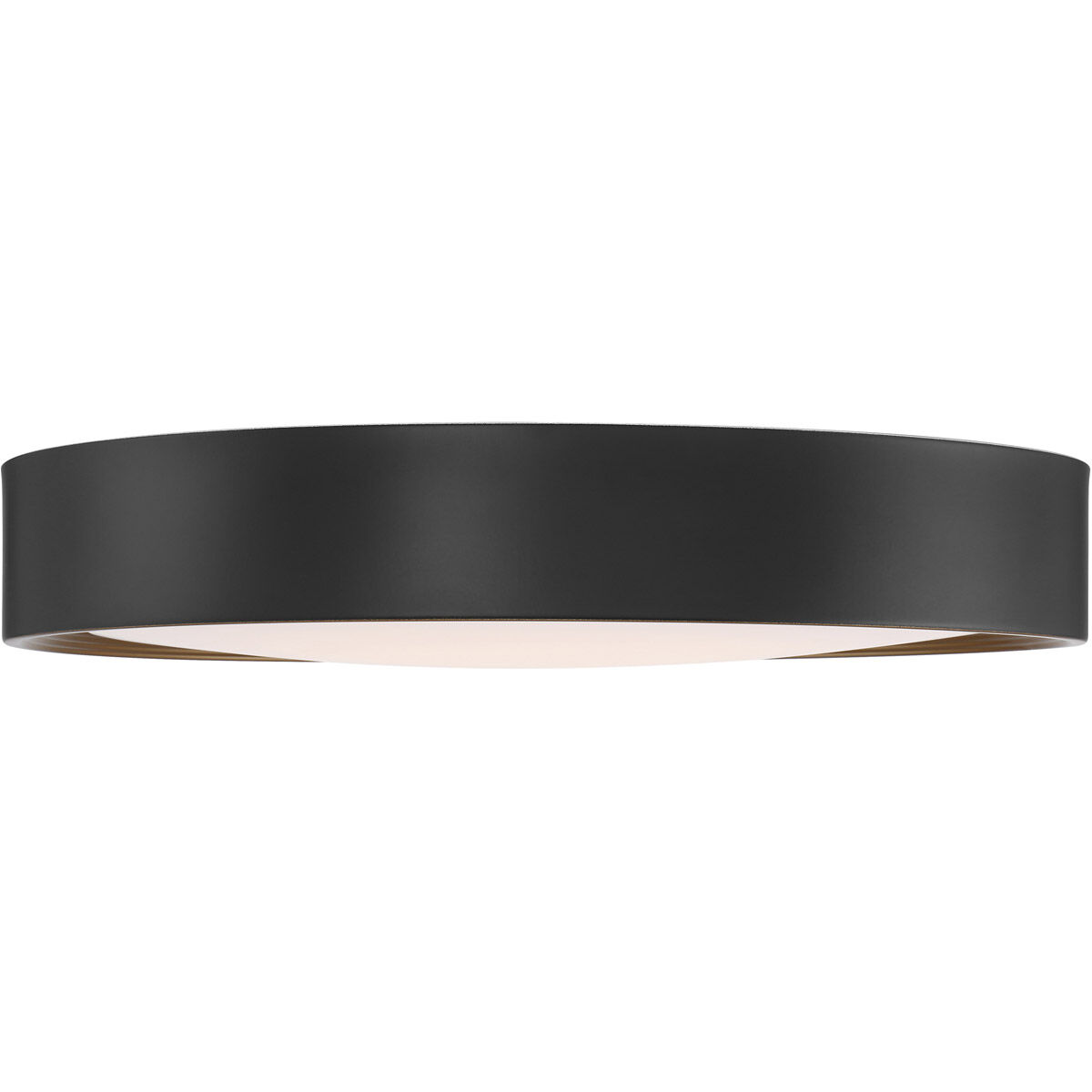Malaga LED 23.75 inch Matte Black and White Flush Mount Ceiling Light