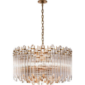 Suzanne Kasler Adele 4 Light 28.25 inch Hand-Rubbed Antique Brass with Clear Acrylic Drum Chandelier Ceiling Light, Large