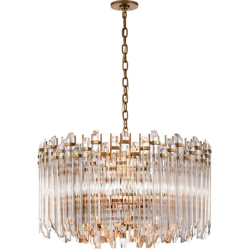 Visual Comfort Signature Collection Suzanne Kasler Adele 4 Light 28.25 inch Hand-Rubbed Antique Brass with Clear Acrylic Drum Chandelier Ceiling Light, Large SK5421HAB-CA - Open Box