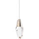 Beyond Martini LED 5.88 inch Polished Nickel Mini Pendant Ceiling Light in Optic, Beyond