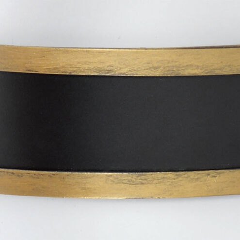 Capsule 1 Light 10 inch Matte Black/Textured Gold Outdoor Sconce, Brian Patrick Flynn