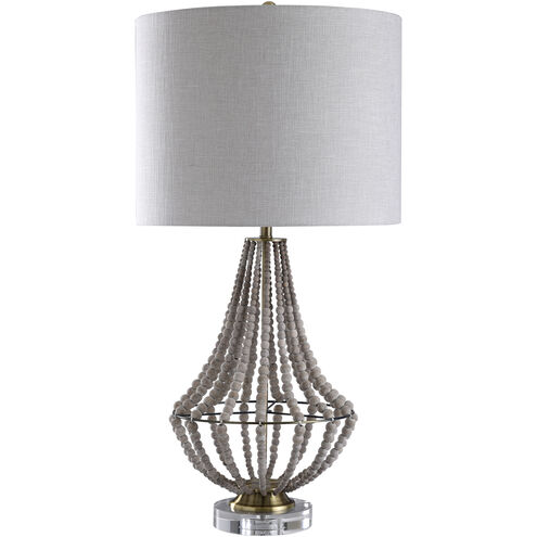 Aurora 37.5 inch 150 watt Natural and Off-White Table Lamp Portable Light