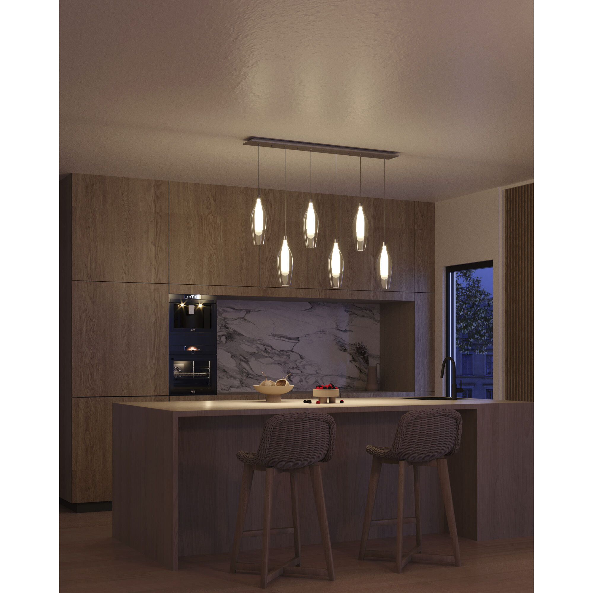 Victoria Multi Pendant Ceiling Light in Chrome