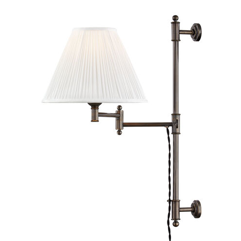 Classic No.1 1 Light 10 inch Distressed Bronze Wall Sconce Wall Light