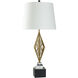 Cameron 35 inch 100.00 watt Gold and Black and Clear Table Lamp Portable Light