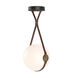 Derby LED 14.9 inch Black and Antique Brass Pendant Ceiling Light in Leather British Brown/Non-Branded Plate, Black/Antique Brass, Large
