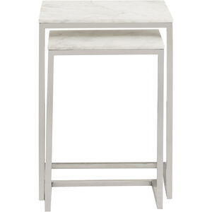 Affiliate 27 X 18 inch White with Polished Nickel Accent Table
