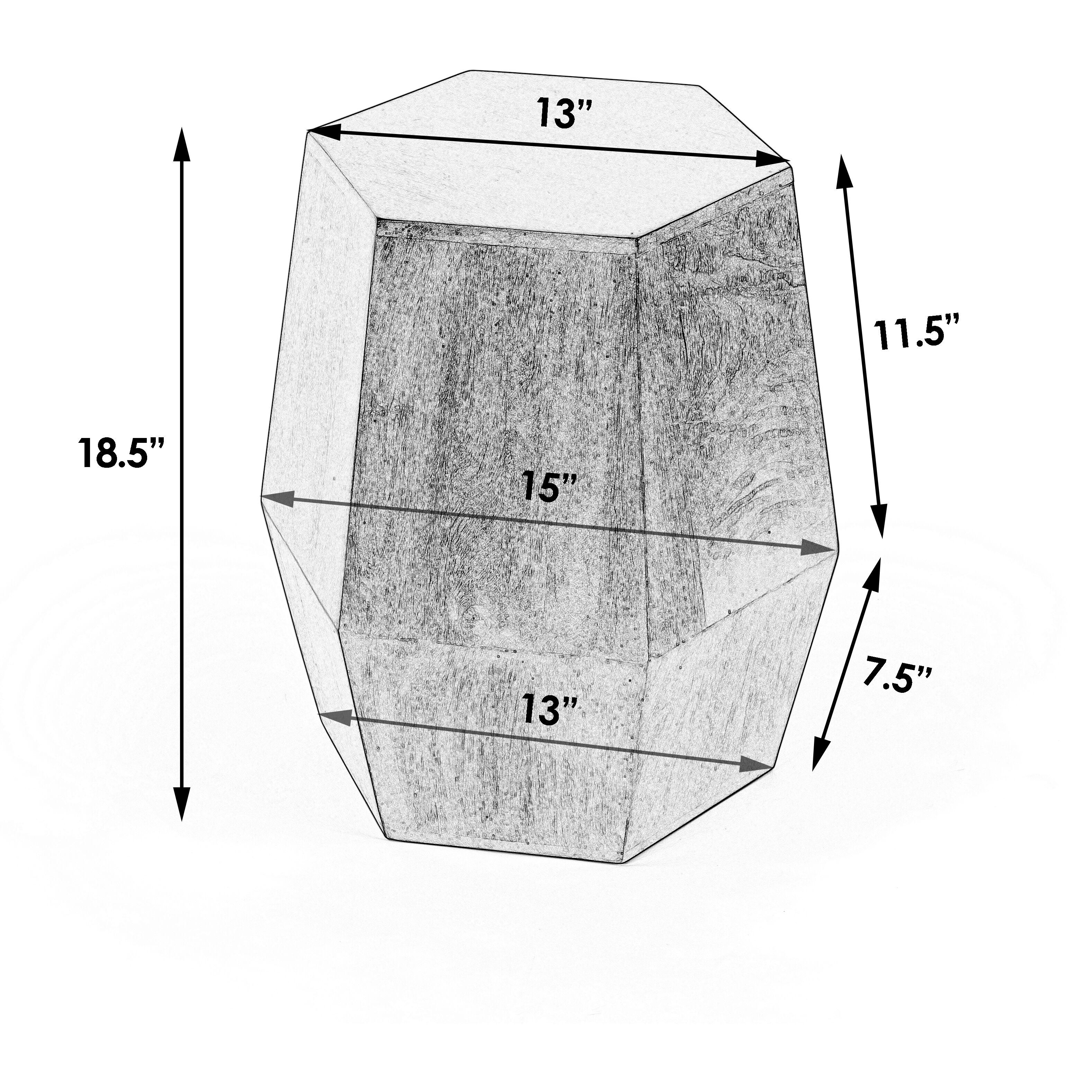 Gulchatai Wood & Gold Finish End or Side Table