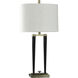 Black Deco 33 inch 60.00 watt Brushed Brass Table Lamp Portable Light