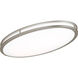 Mahone LED 18 inch Painted Brushed Nickel Flush Mount Ceiling Light, Oval