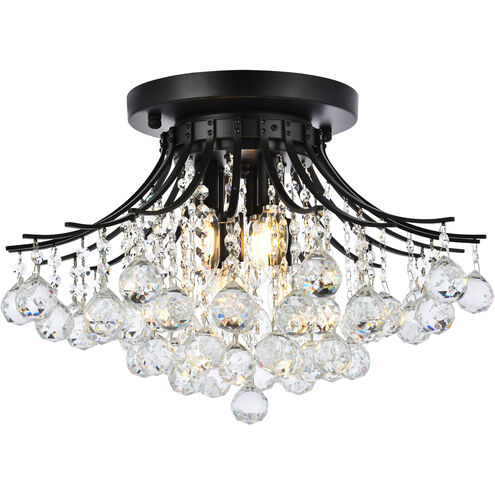 Toureg 6 Light 19 inch Black and Clear Flush Mount Ceiling Light