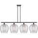Ballston Norfolk LED 50 inch Matte Black Island Light Ceiling Light in Clear Glass