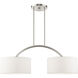 Meridian 2 Light 35 inch Brushed Nickel Linear Chandelier Ceiling Light