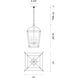 Manor 4 Light 12 inch Urban Bronze Pendant Ceiling Light