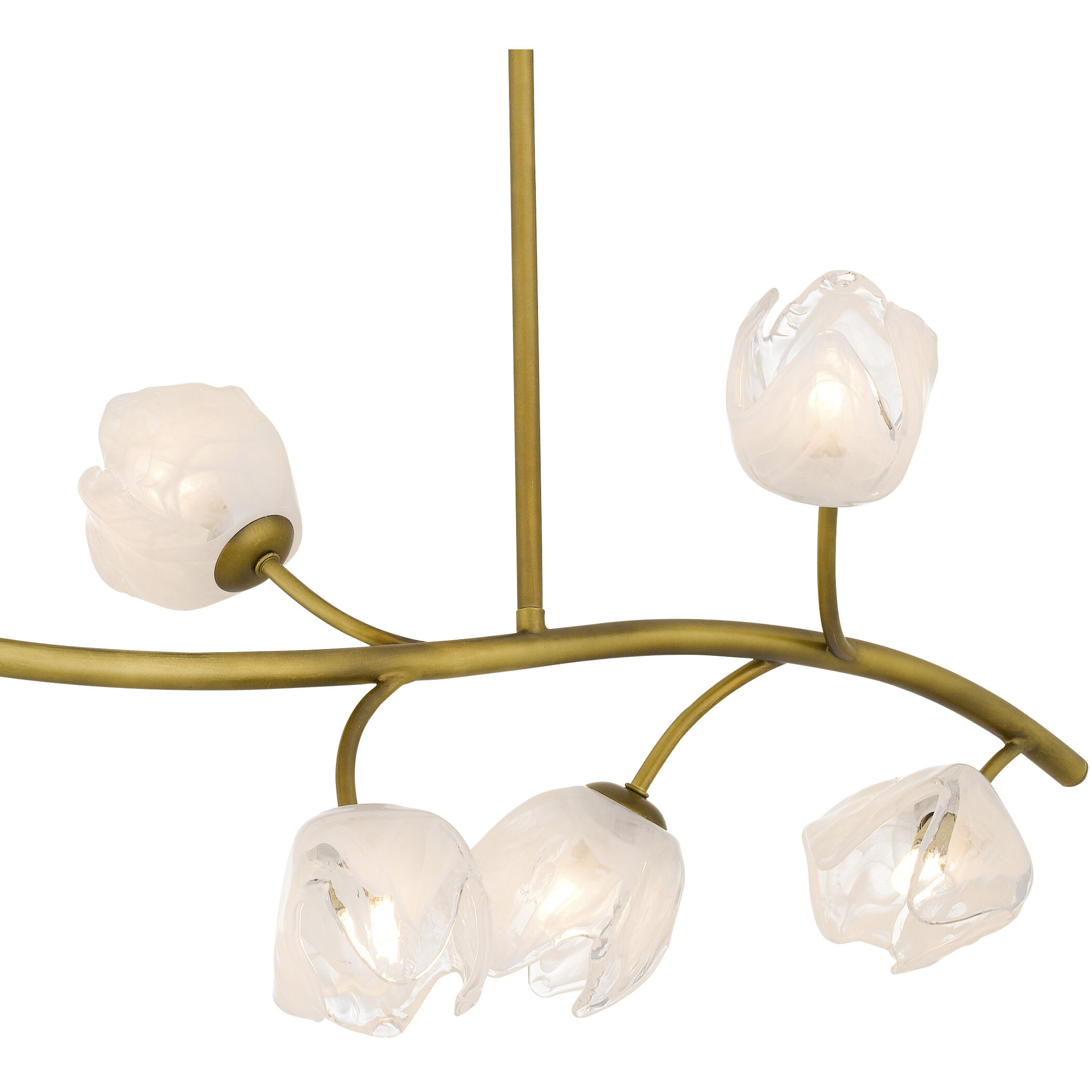 Walker 10 Light 48.5 inch Vintage Brass Island Light Ceiling Light