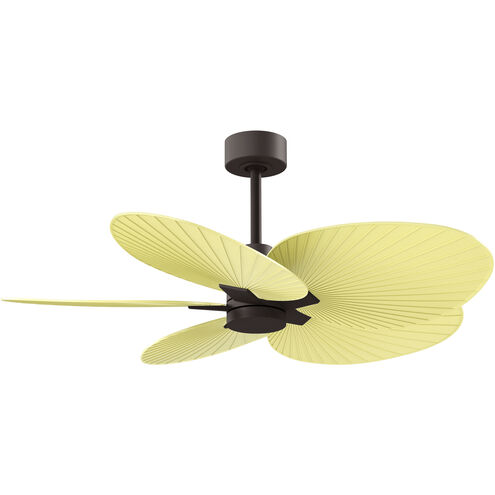 Atlas Alessandra TROPICAL 48 inch Textured Bronze with Light Yellow Blades Ceiling Fan