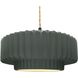 Radiance 1 Light 16.25 inch Pewter Green and Matte Black Pendant Ceiling Light
