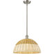 Ballston Bristol Natural II 1 Light 15.75 inch Brushed Satin Nickel Mini Pendant Ceiling Light