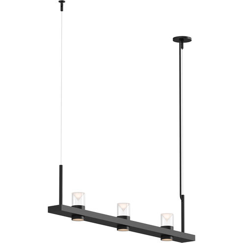 Intervals LED 48 inch Satin Black Pendant Ceiling Light