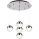 Pluto Multi Pendant Ceiling Light in Chrome