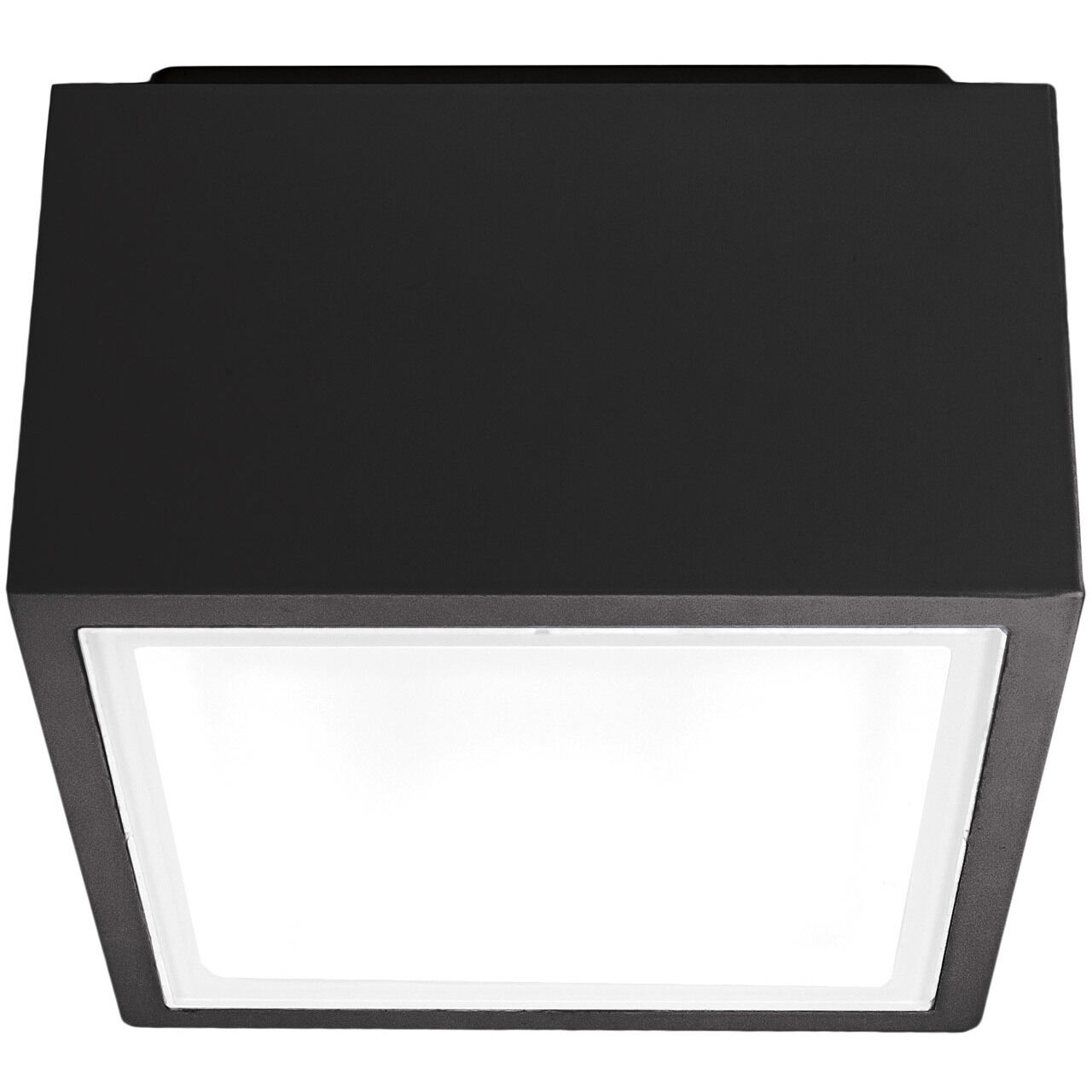 Bloc LED 5.5 inch Black Flush Mount Ceiling Light in 3000K