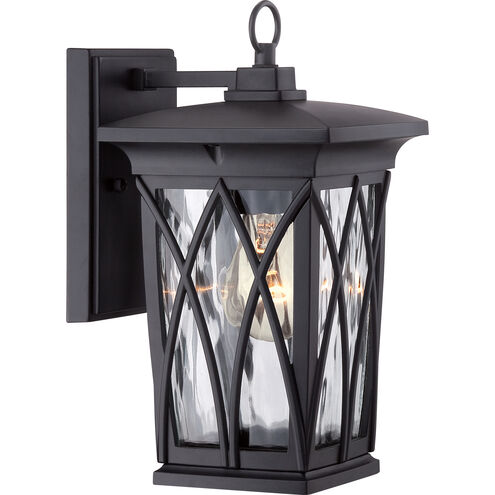 Grover 1 Light 11 inch Mystic Black Outdoor Wall Lantern