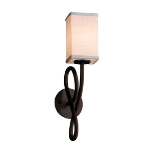 Textile LED 5 inch Brushed Nickel Wall Sconce Wall Light
