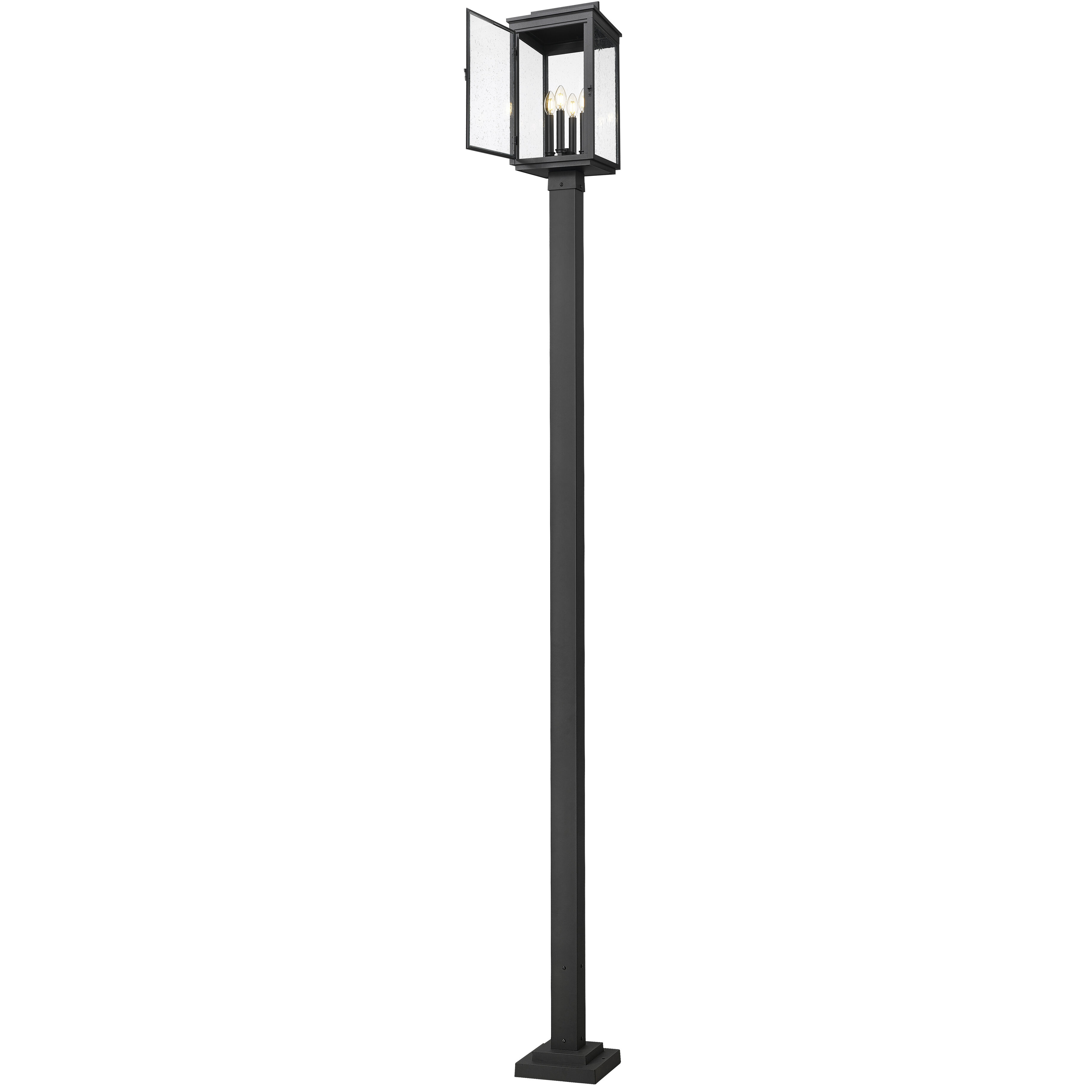 Hartwell 4 Light 115.25 inch Sand Black Outdoor Post Mounted Fixture