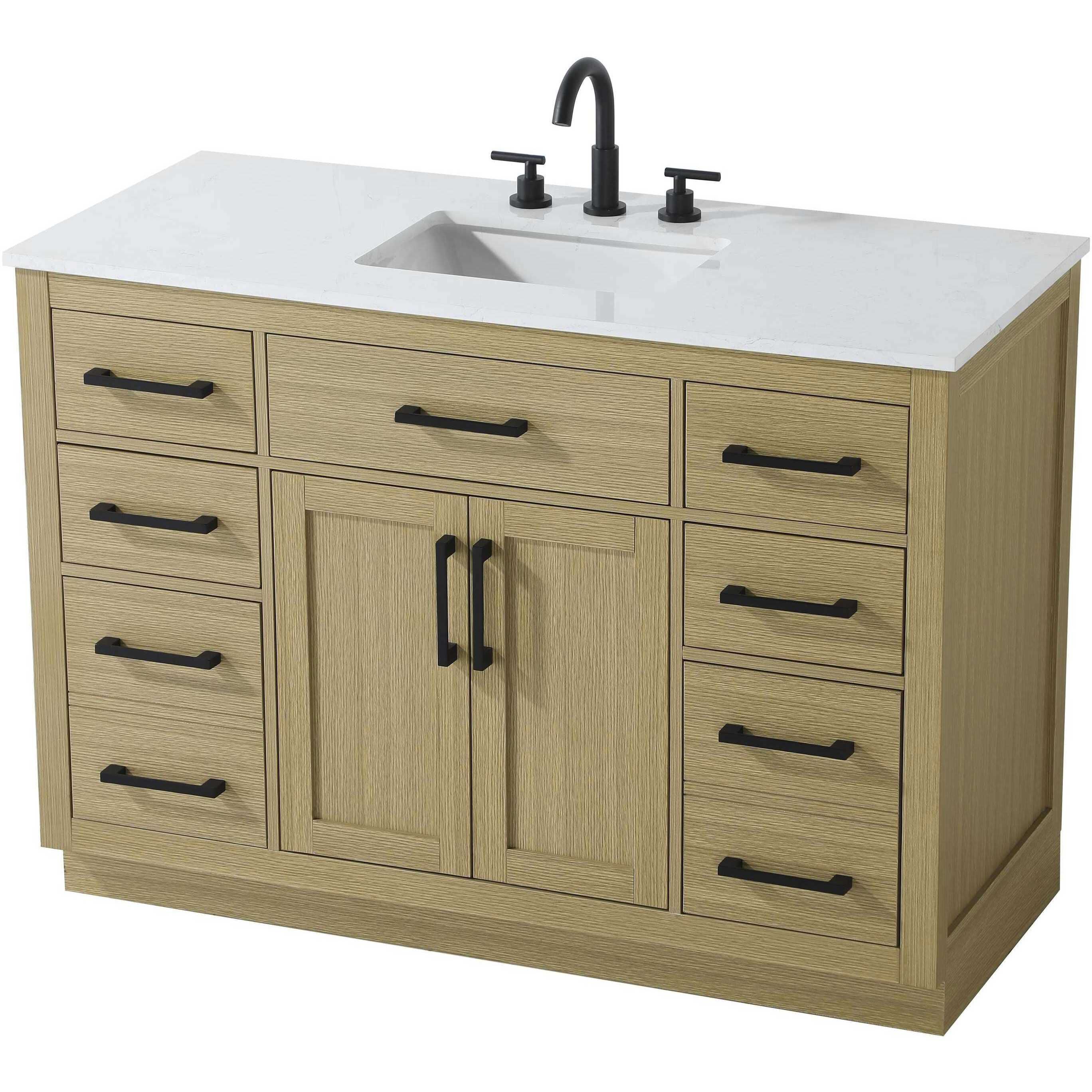 Alden 48 X 35 inch Honey Brown Bathroom Vanity Cabinet