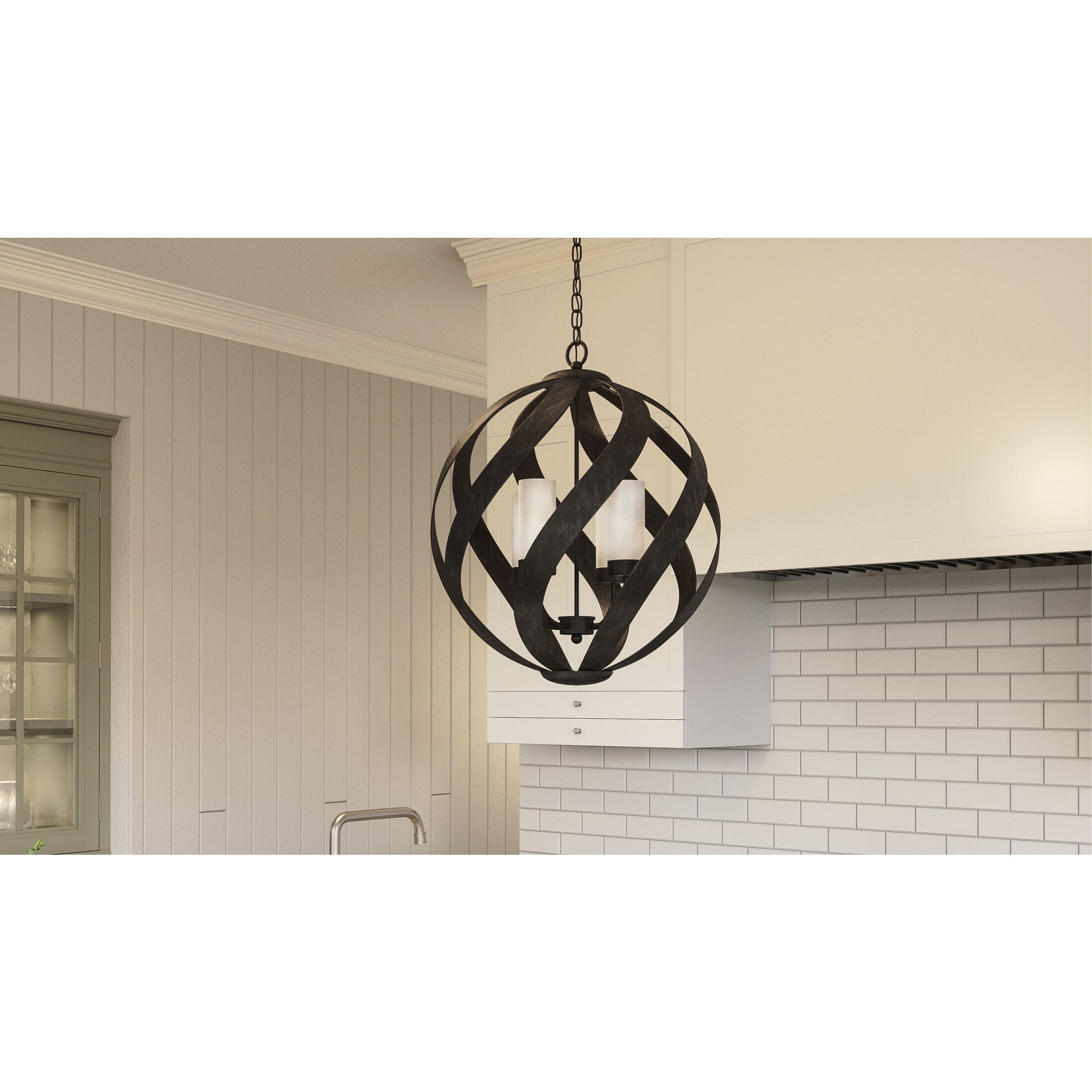 Blacksmith 4 Light 20 inch Old Black Finish Pendant Ceiling Light