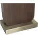 Laurel 30 inch 9 watt Dark Walnut and Weathered Brass Table Lamp Portable Light