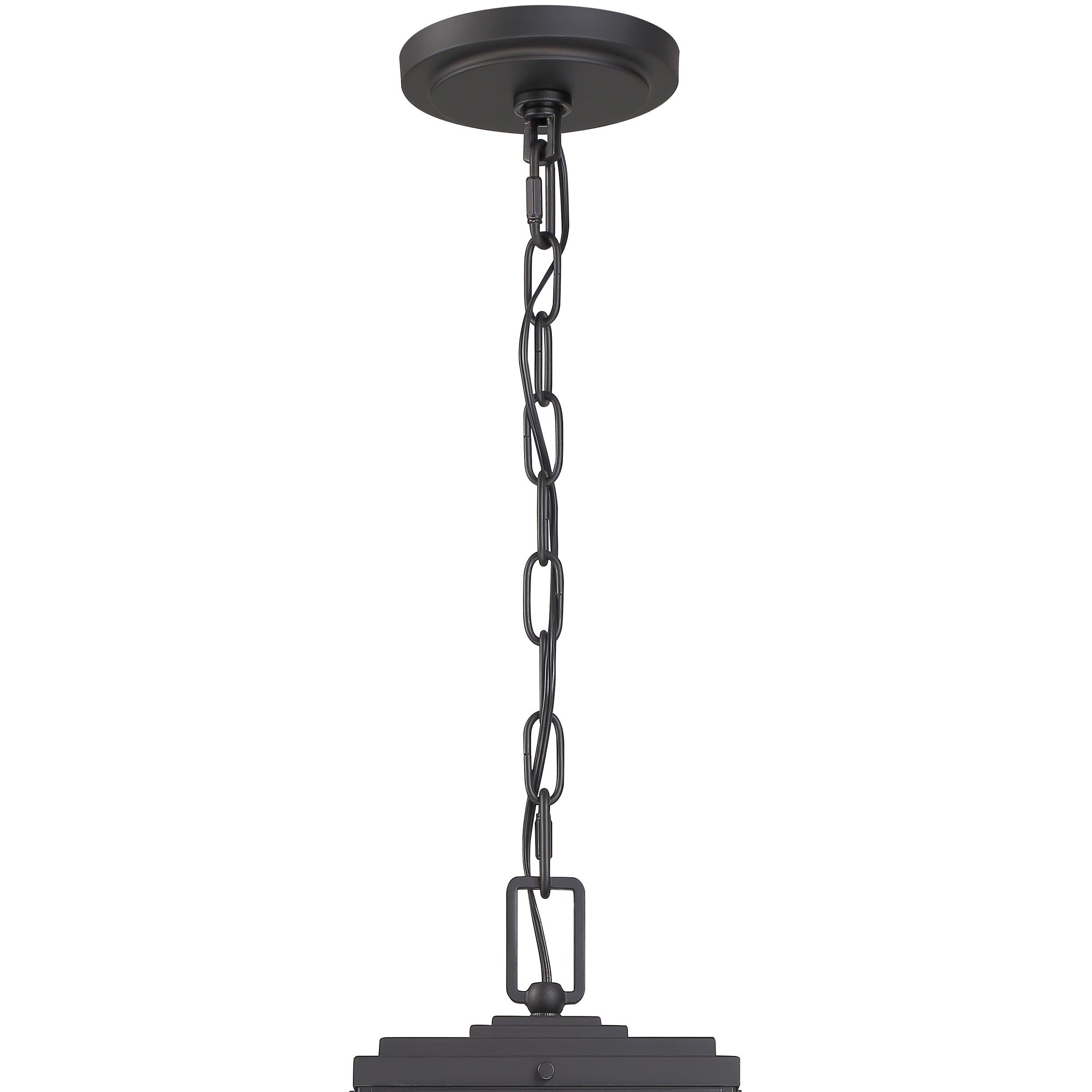 Byron 3 Light 7.5 inch Matte Black Outdoor Pendant
