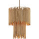 Teahouse 5 Light 18 inch Natural and Khaki 2-Tier Pendant Ceiling Light