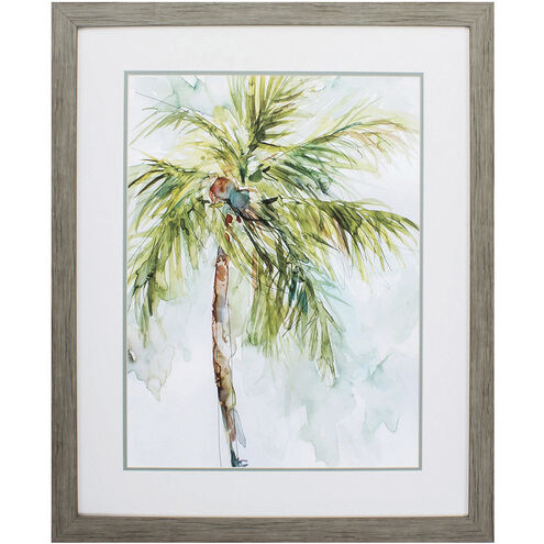 Palm Breezes Green Framed Art
