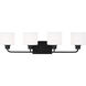 Canfield 4 Light 31.88 inch Midnight Black Wall Bath Fixture Wall Light