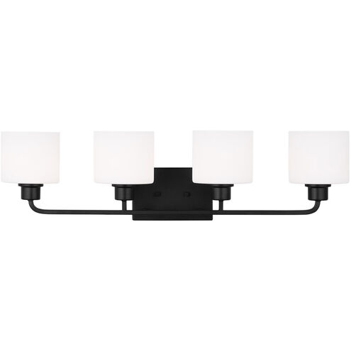 Canfield 4 Light 31.88 inch Midnight Black Wall Bath Fixture Wall Light