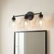 Transitional 3 Light 24.25 inch Matte Black Bathroom Vanity Light Wall Light