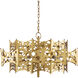Emmental 5 Light 31 inch Contemporary Gold Leaf Chandelier Ceiling Light