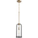 Espy 1 Light 6 inch Noir and Aged Brass Mini Pendant Ceiling Light