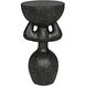 African 26 X 14 inch Black Fiber Cement Side Table