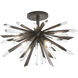 Elsa 8 Light 23 inch Midnight Graphite Semi-Flush Ceiling Light