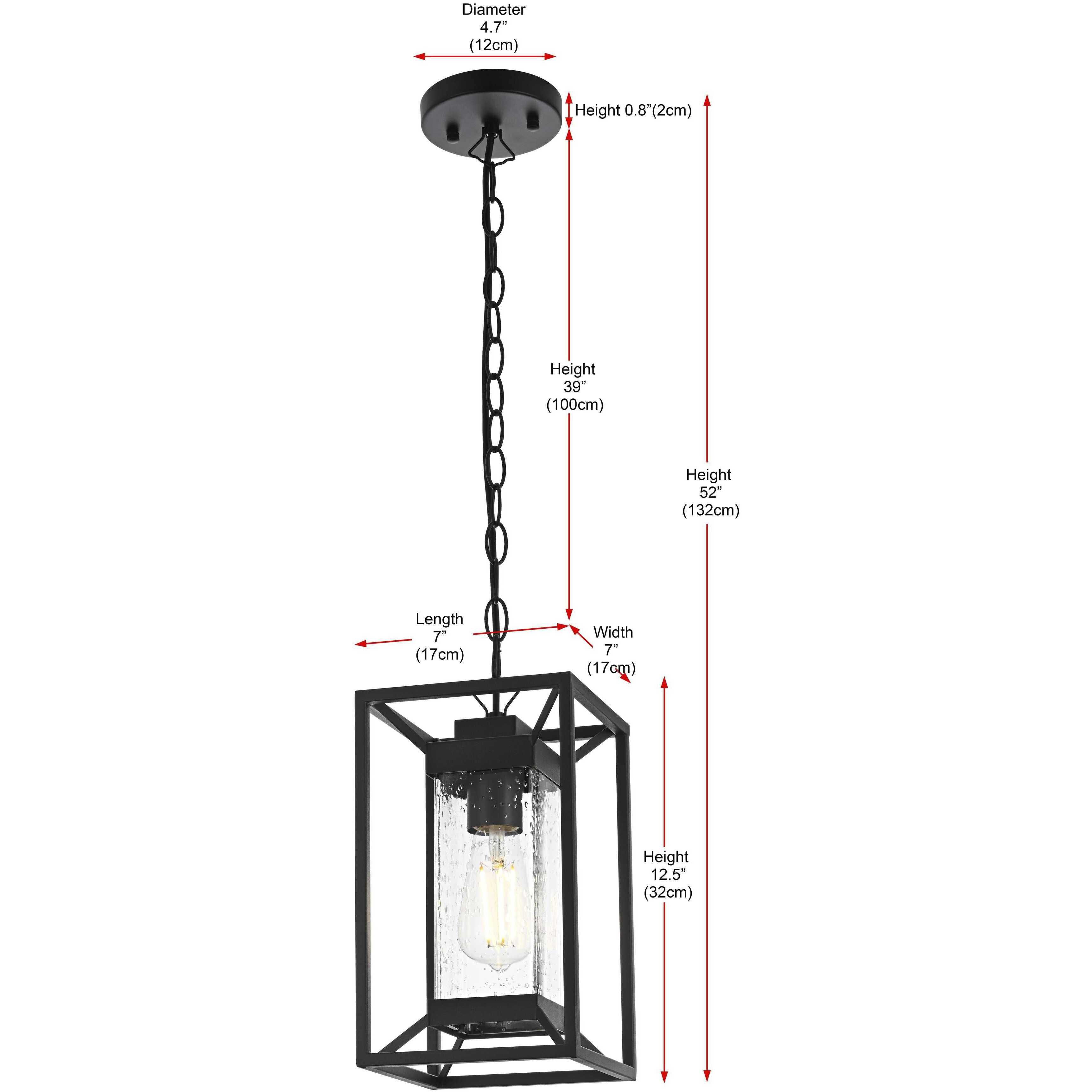 Willington 1 Light 7 inch Black Outdoor Pendant
