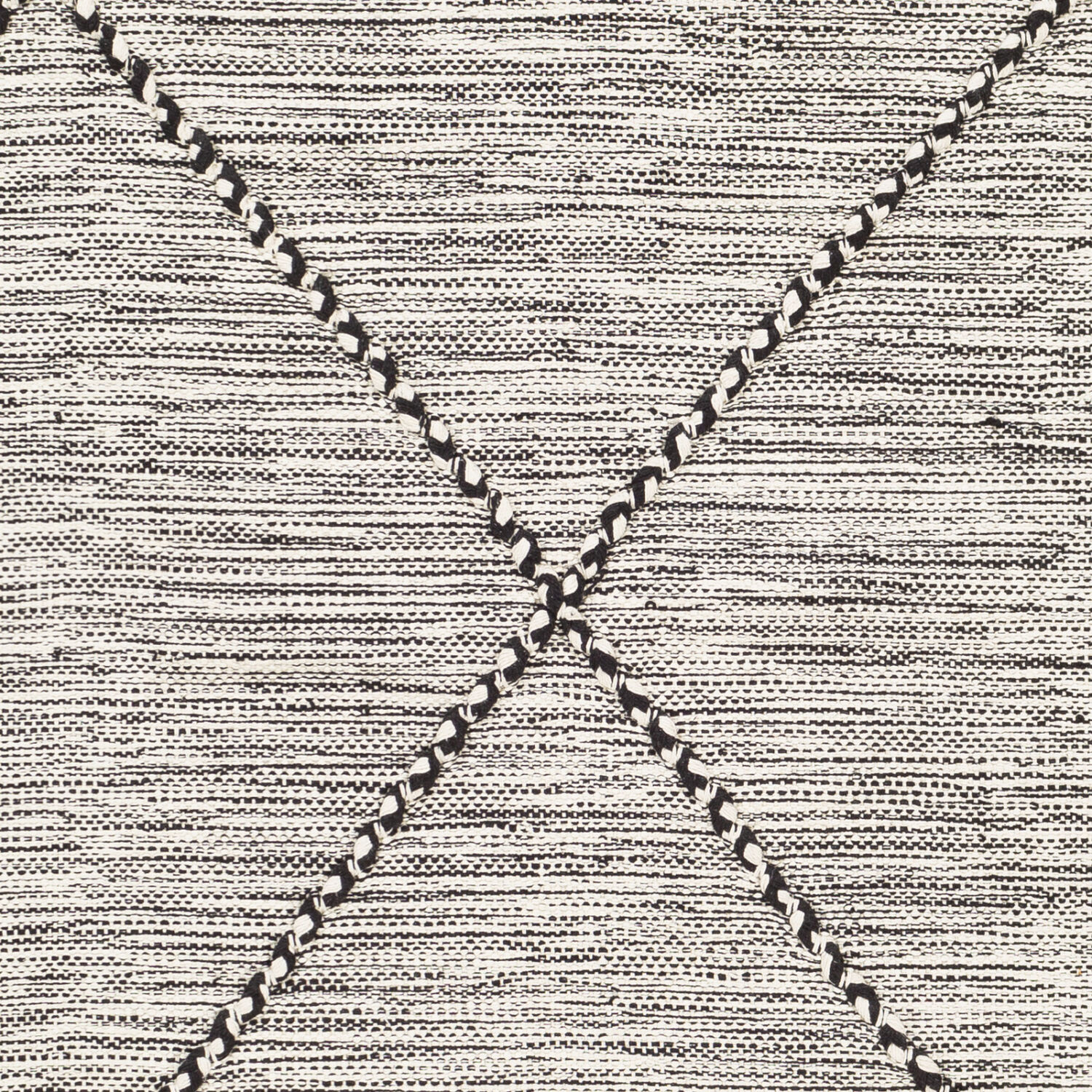 Zanafi 108 X 72 inch Black/Cream Handmade Rug in 6 x 9